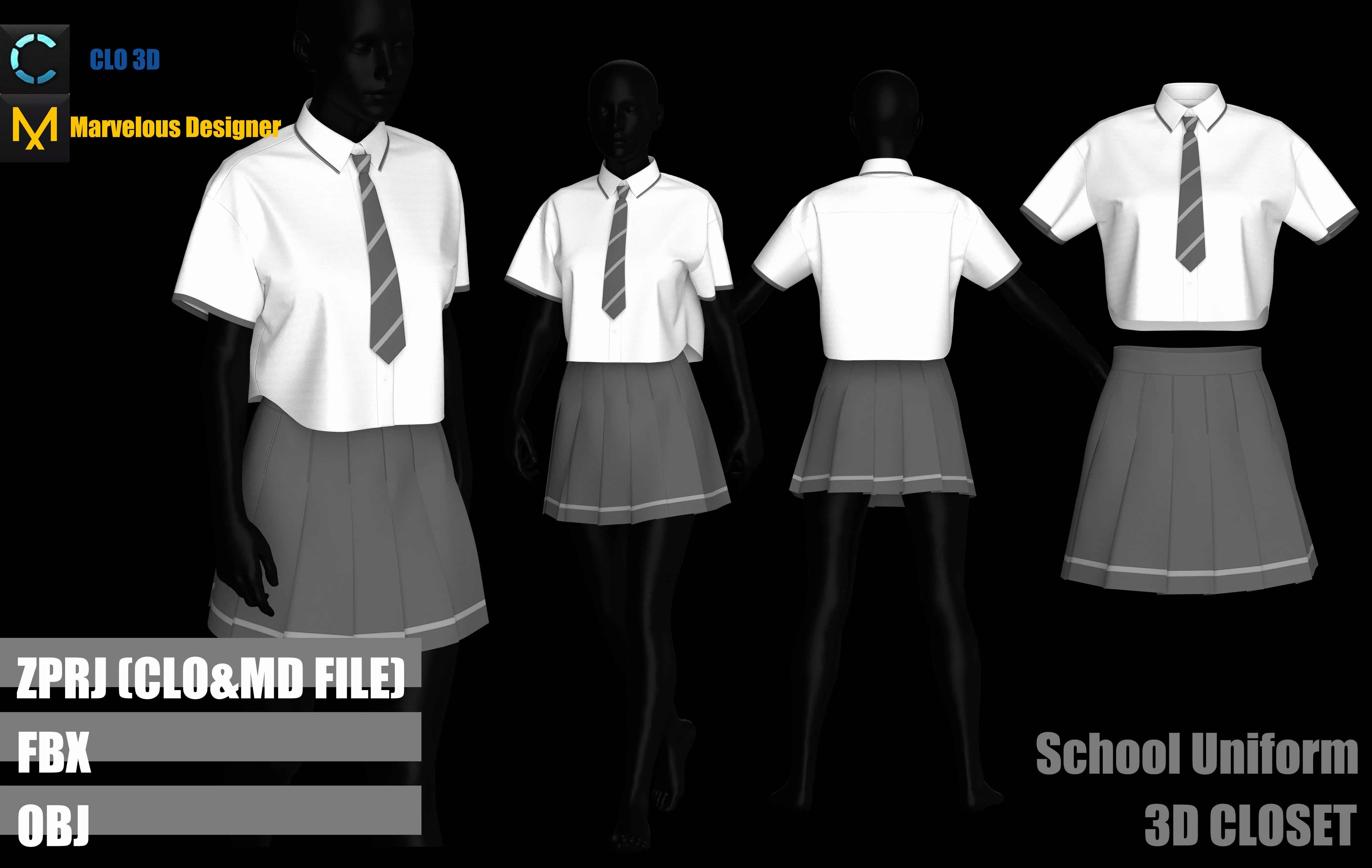 School uniform 3D model