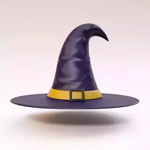 Halloween witch hat 3d model  