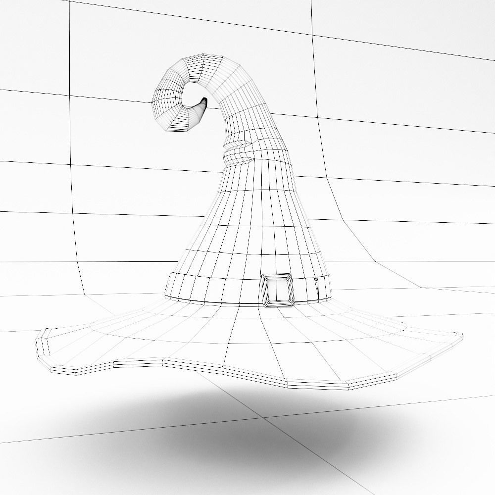 Witch hat 3d model Low-poly 3D model_8