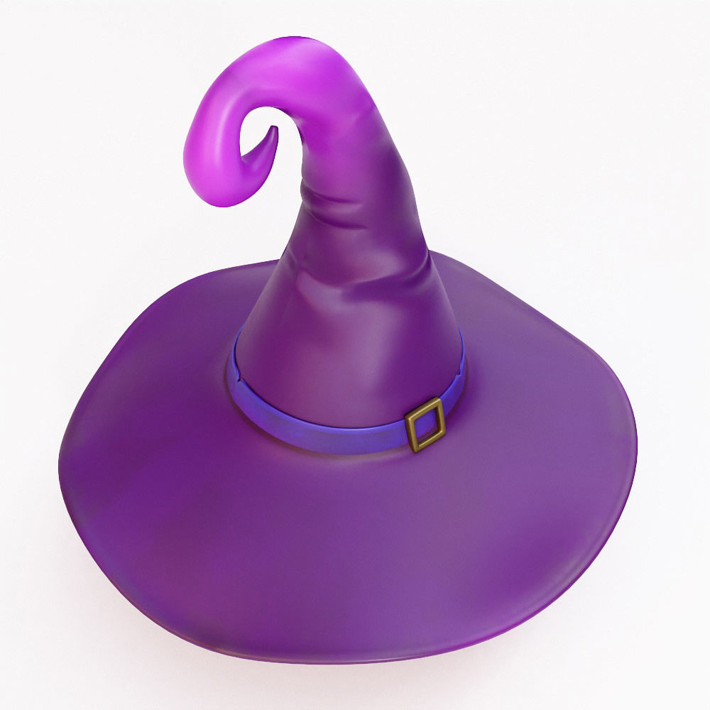 Witch hat 3d model Low-poly 3D model_1