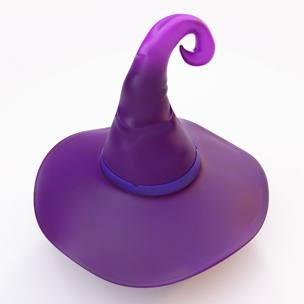 Witch hat 3d model Low-poly 3D model_4