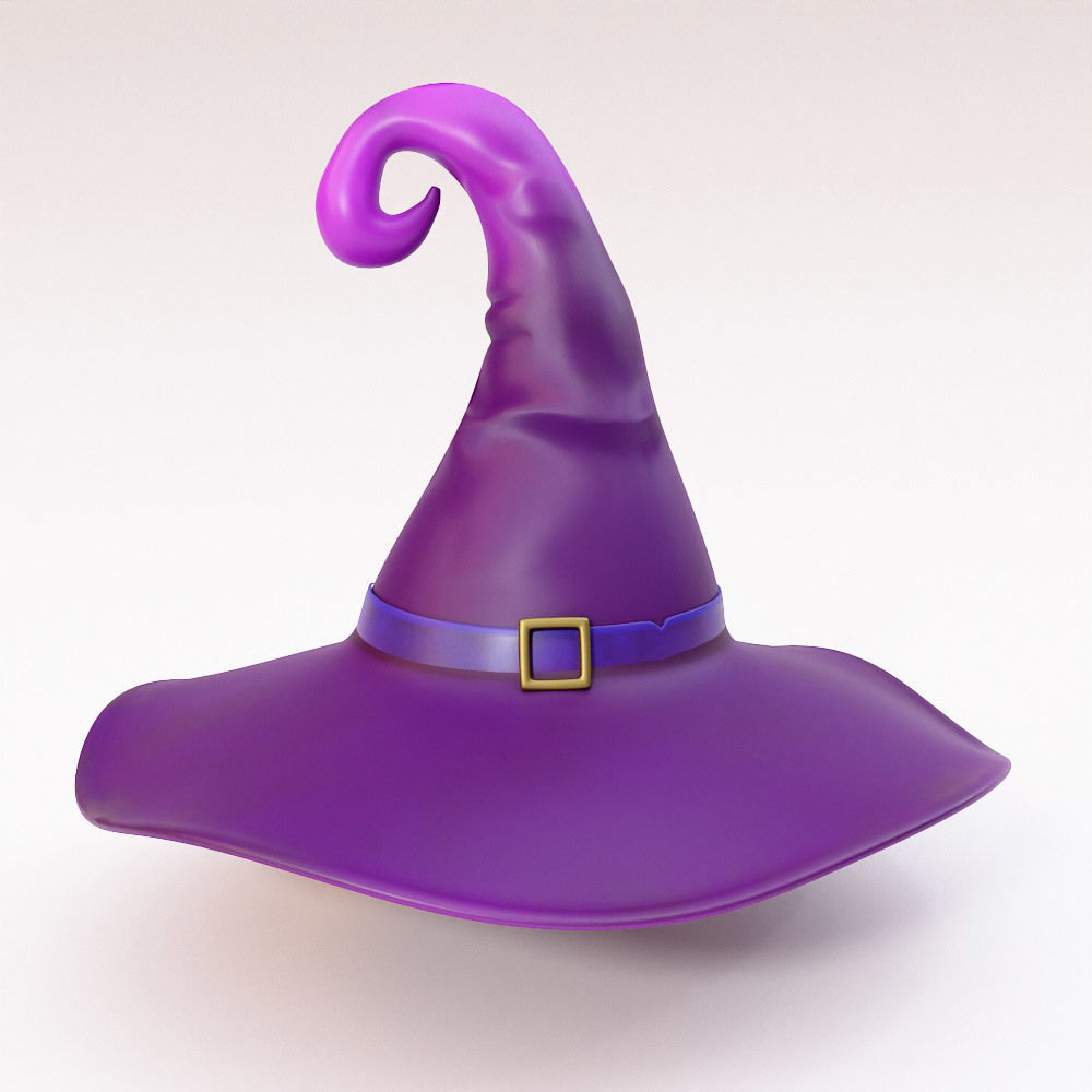 Witch hat 3d model Low-poly 3D model_2