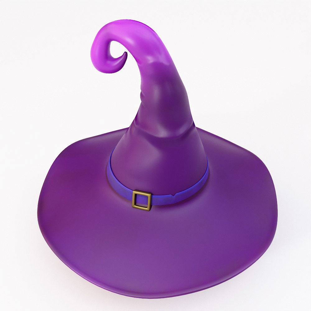 Witch hat 3d model Low-poly 3D model_3