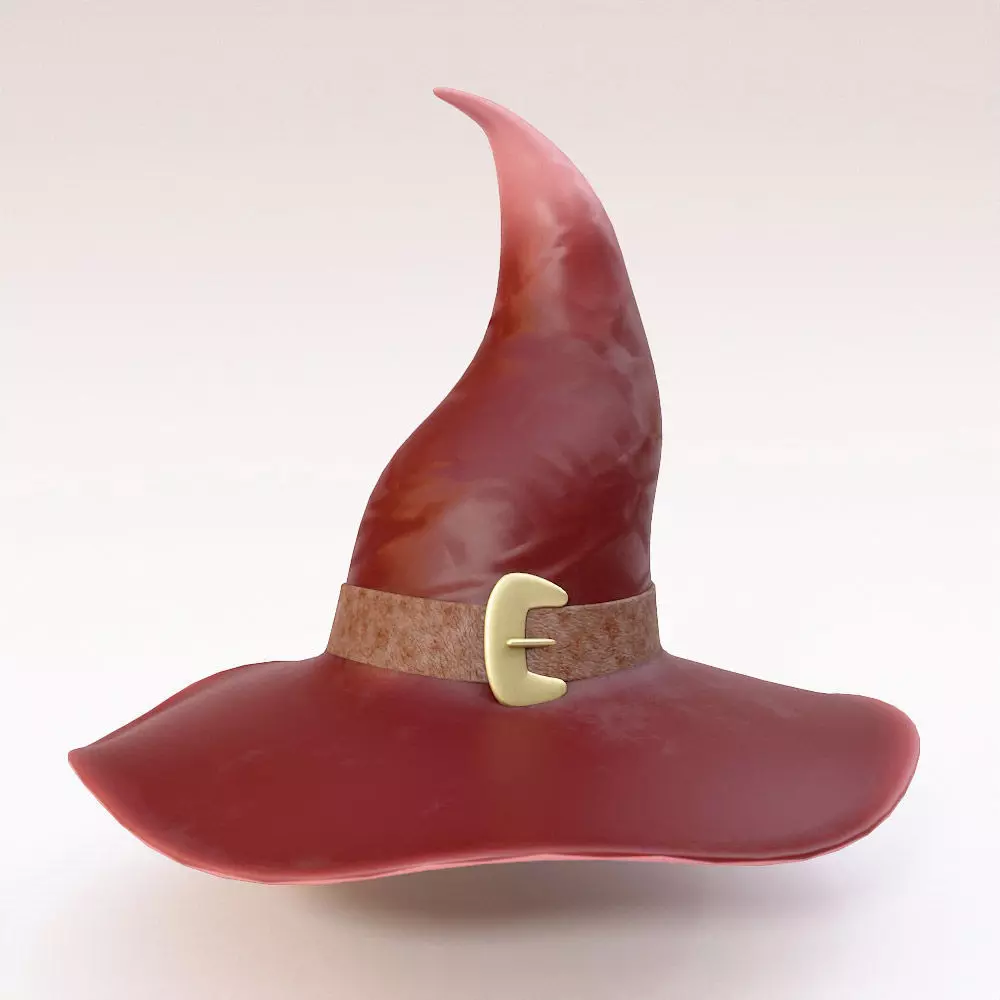 Witch hat 3d model Low-poly 3D model