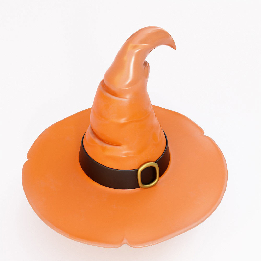 Witch hat 3d model Low-poly 3D model_3