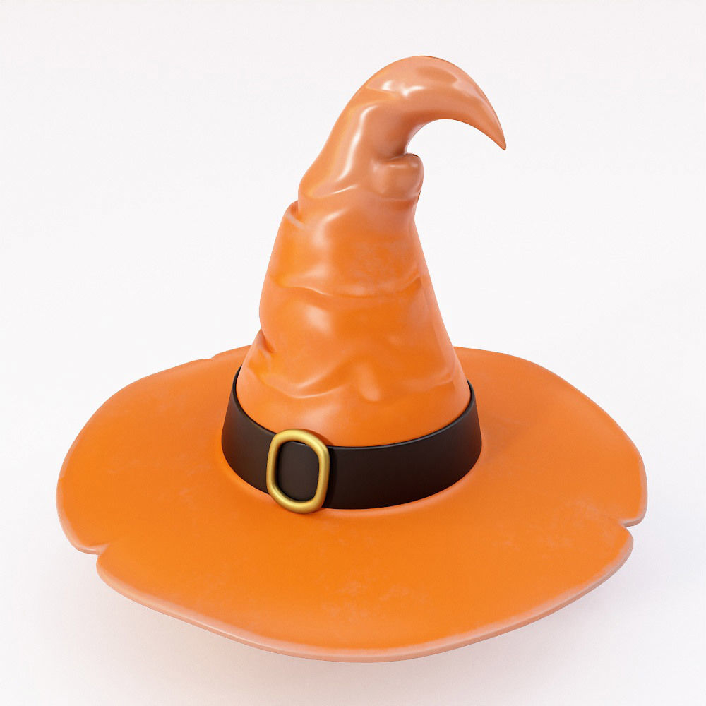 Witch hat 3d model Low-poly 3D model_1