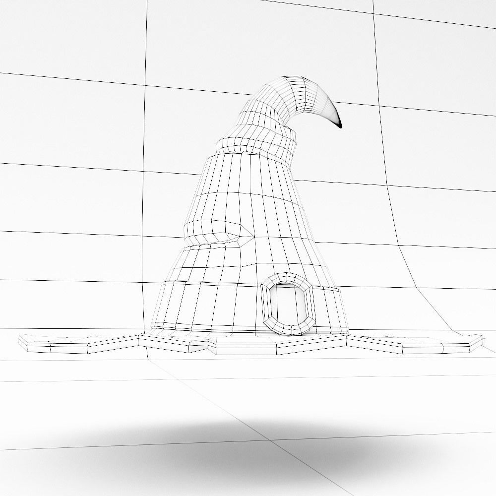 Witch hat 3d model Low-poly 3D model_8
