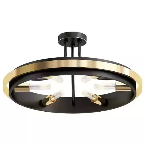 davos light semi-flush mount gold