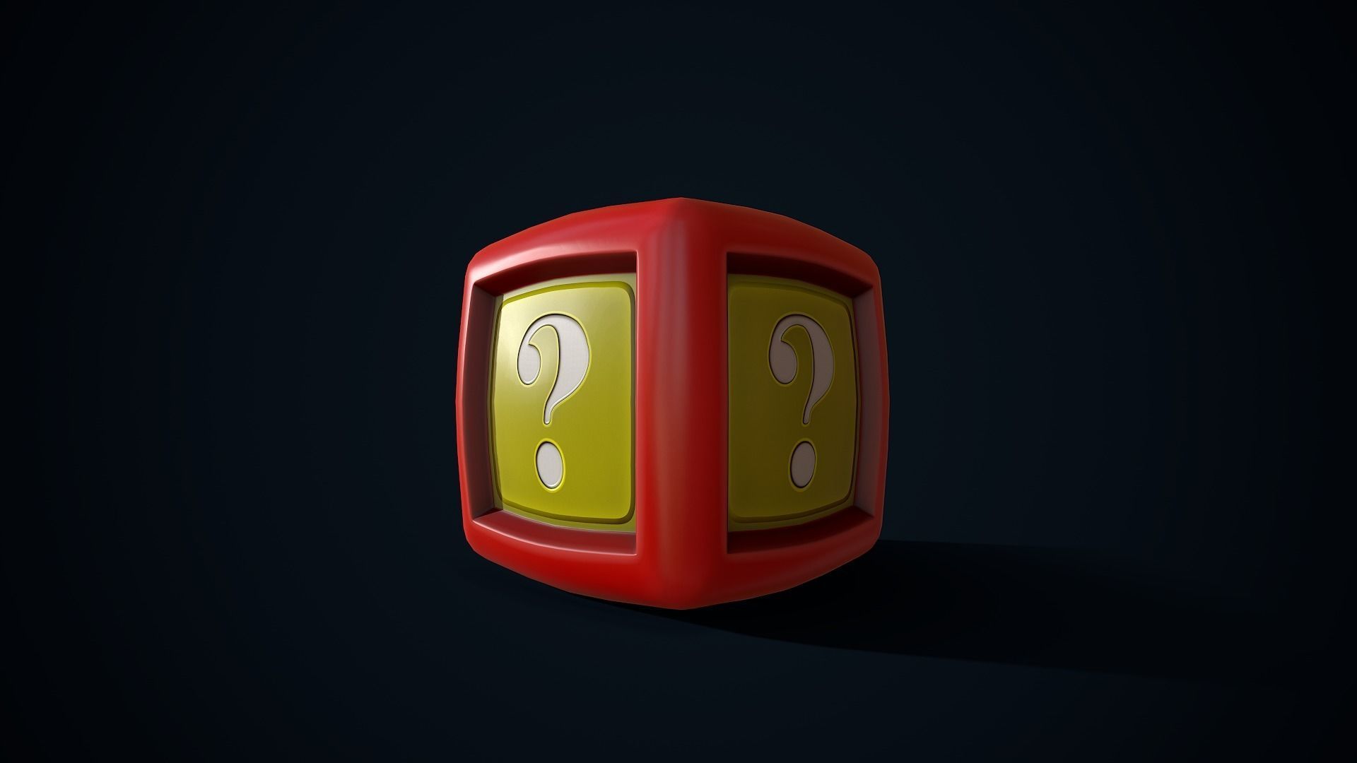 Secret Block Low-poly 3D model_4