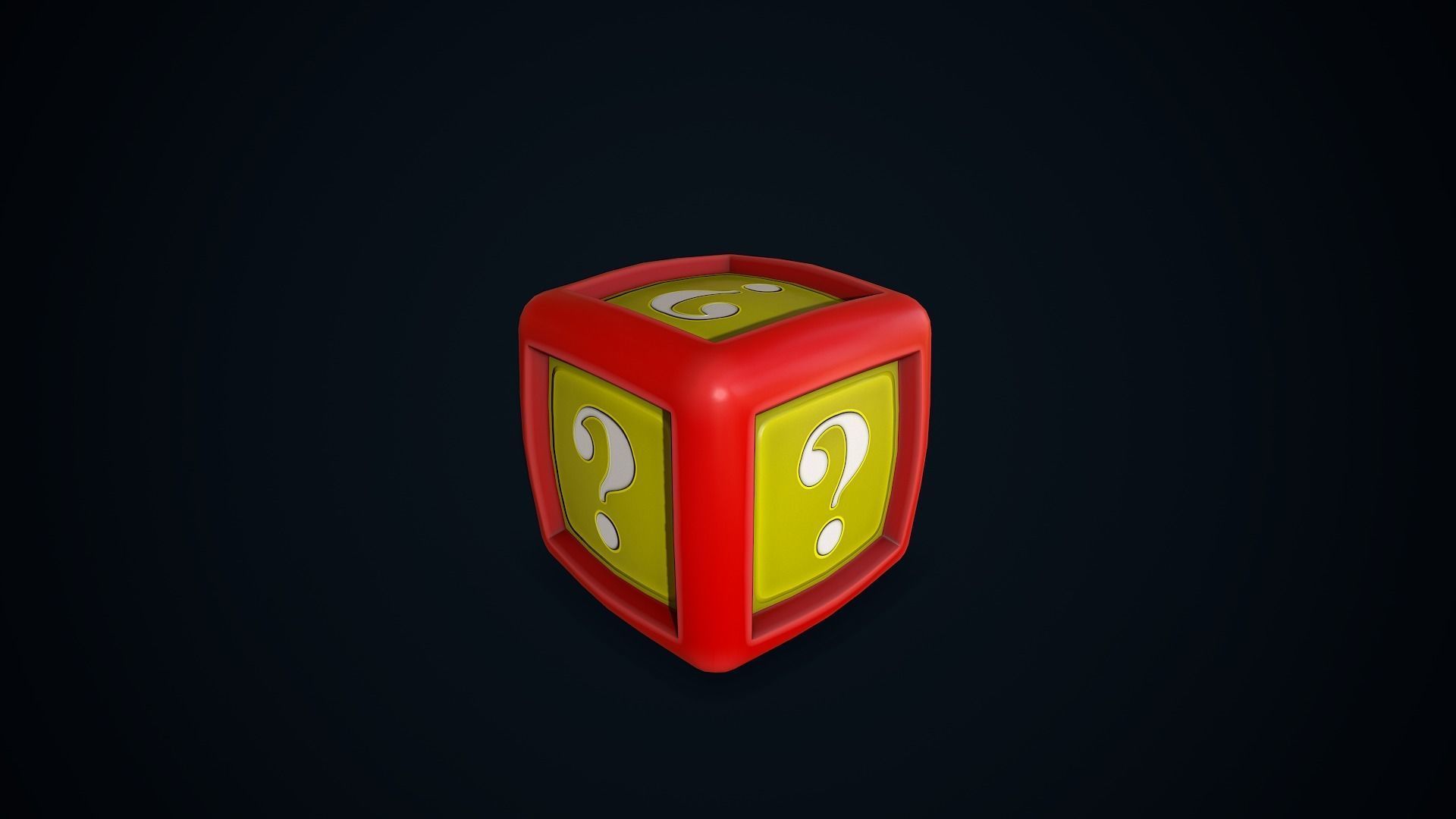 Secret Block Low-poly 3D model_7