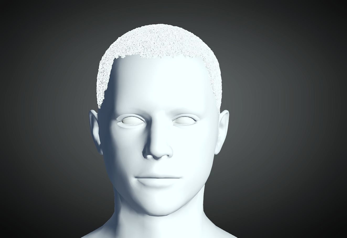 3D Hair style for Man 51 3D model 3D print model_4