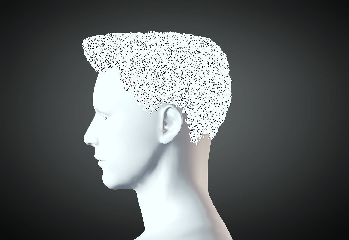 3D Hair style for Man 52 3D model 3D print model_3