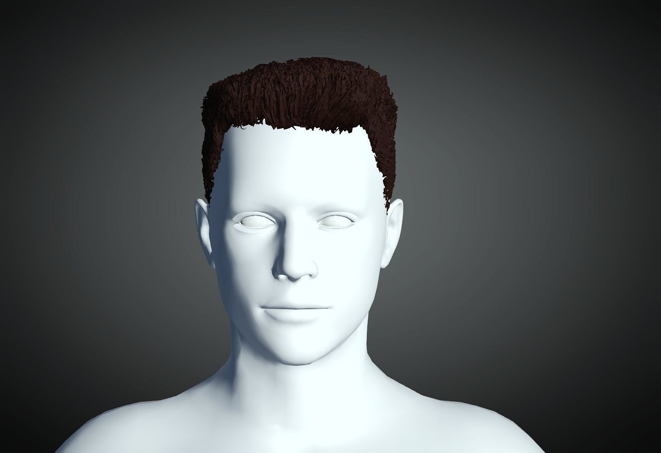 3D Hair style for Man 52 3D model 3D print model_2