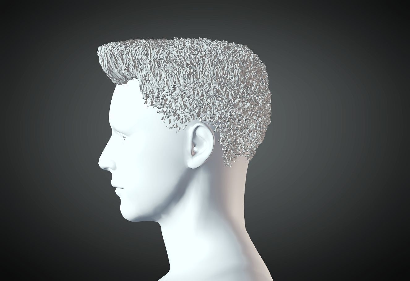 3D Hair style for Man 52 3D model 3D print model_1