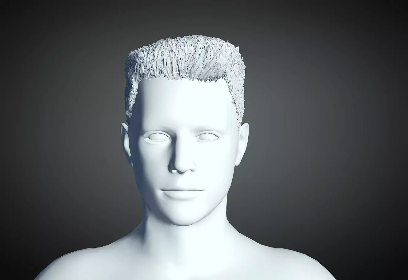 3D Hair style for Man 52 3D model 3D print model_0