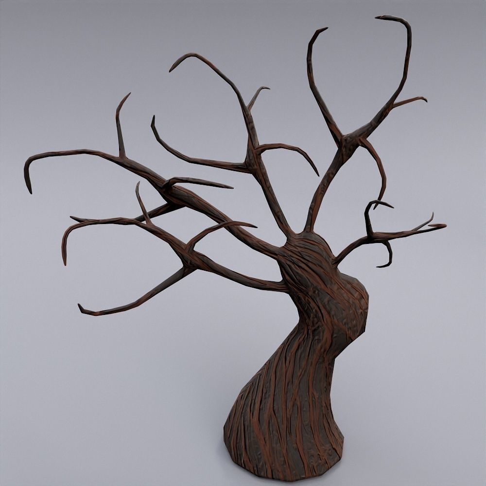 Spooky trees low poly 3d model bundle Low-poly 3D model_9