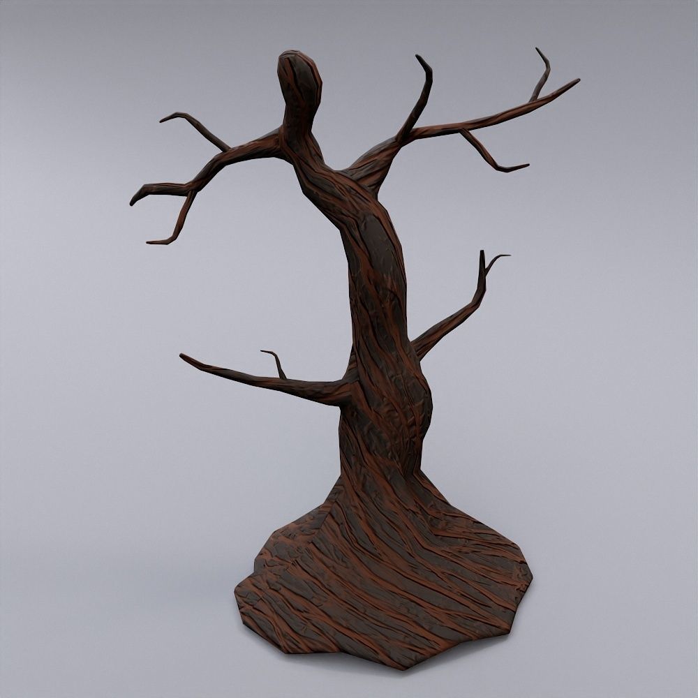 Spooky trees low poly 3d model bundle Low-poly 3D model_10