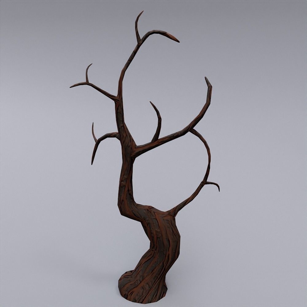Spooky trees low poly 3d model bundle Low-poly 3D model_5
