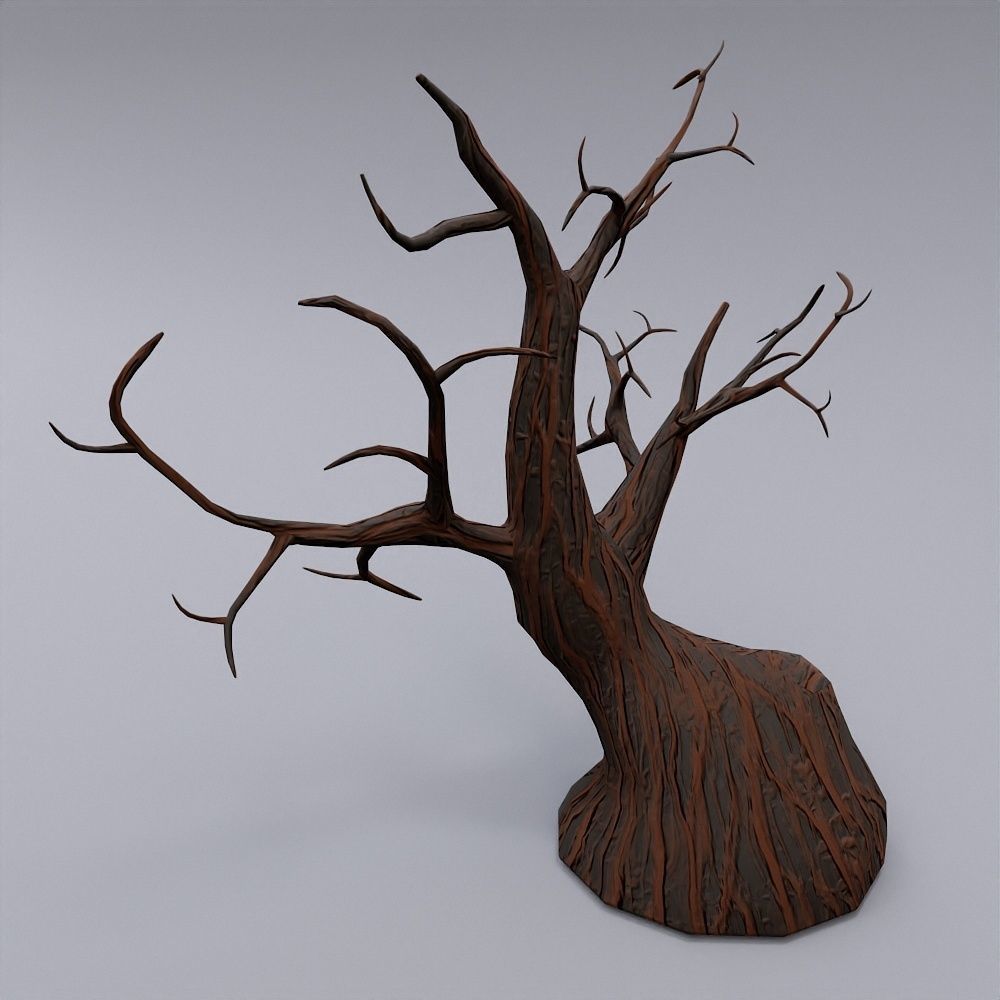 Spooky trees low poly 3d model bundle Low-poly 3D model_7