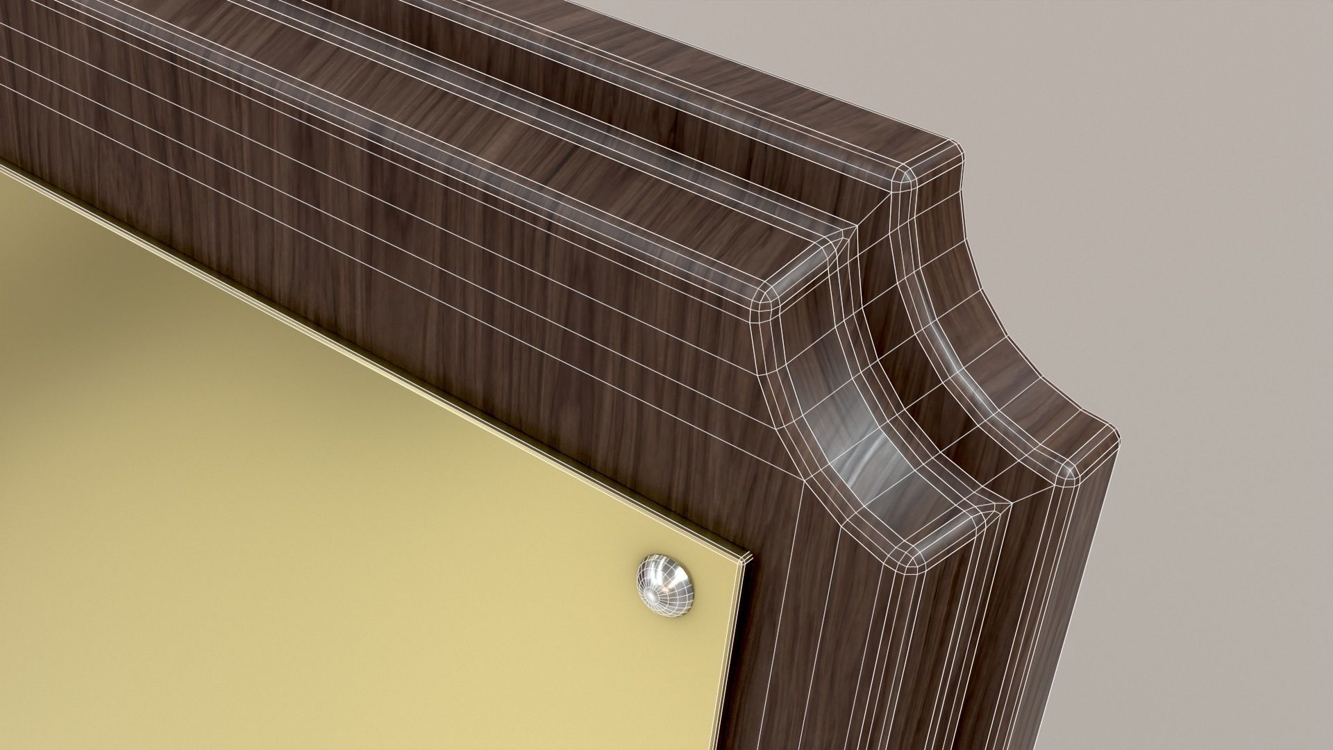 Wooden Plaque Low-poly 3D model_23