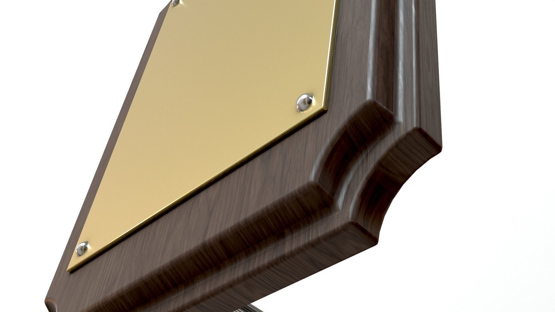 Wooden Plaque Low-poly 3D model_15