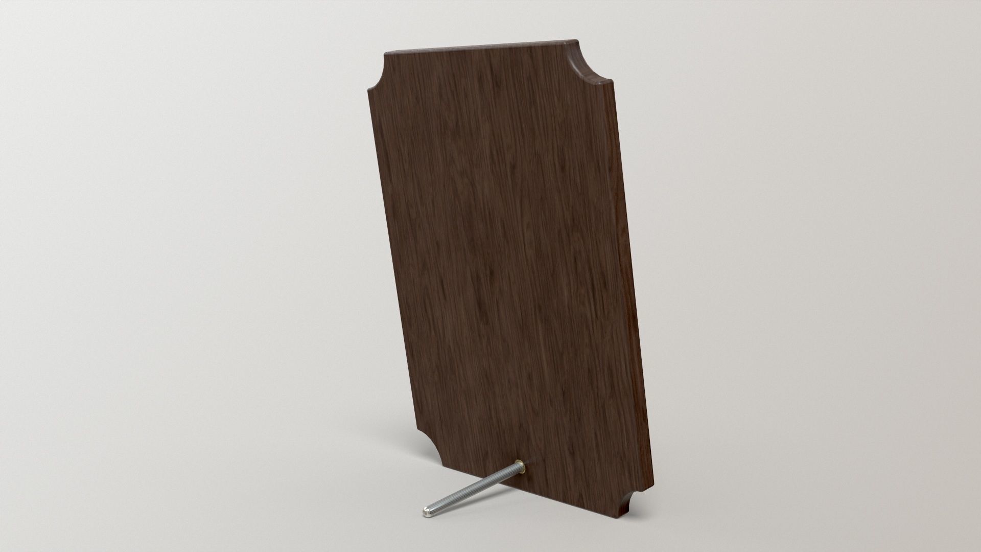 Wooden Plaque Low-poly 3D model_8