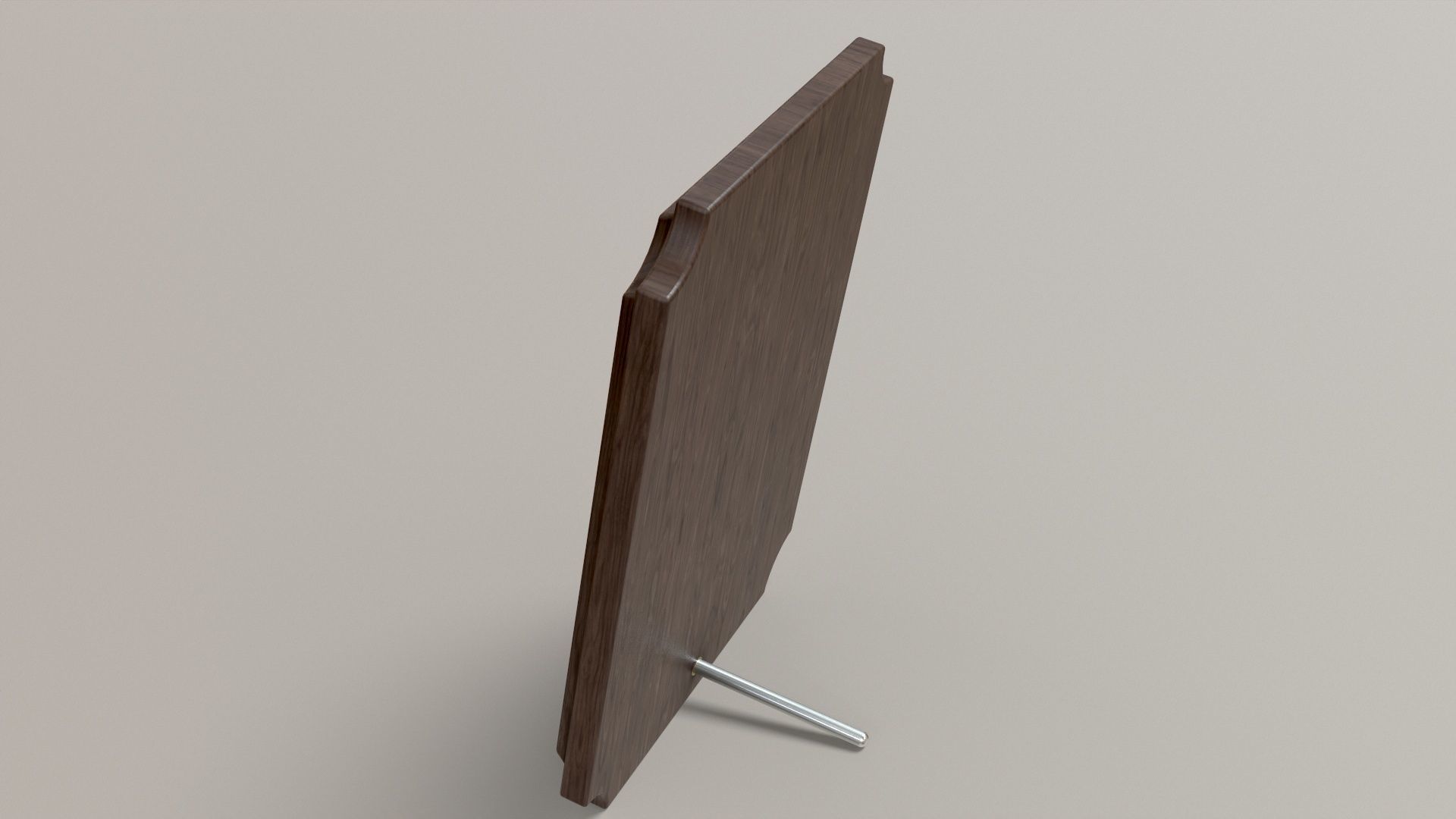 Wooden Plaque Low-poly 3D model_10