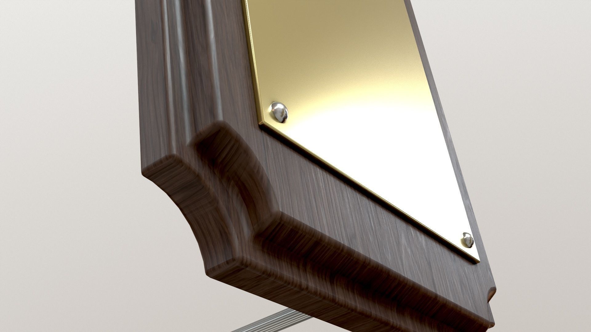 Wooden Plaque Low-poly 3D model_16