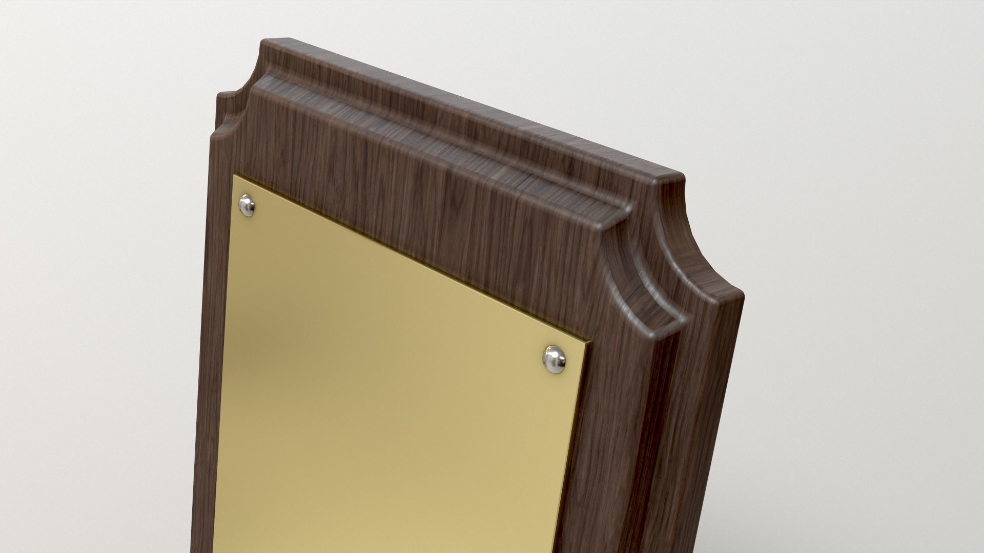 Wooden Plaque Low-poly 3D model_14