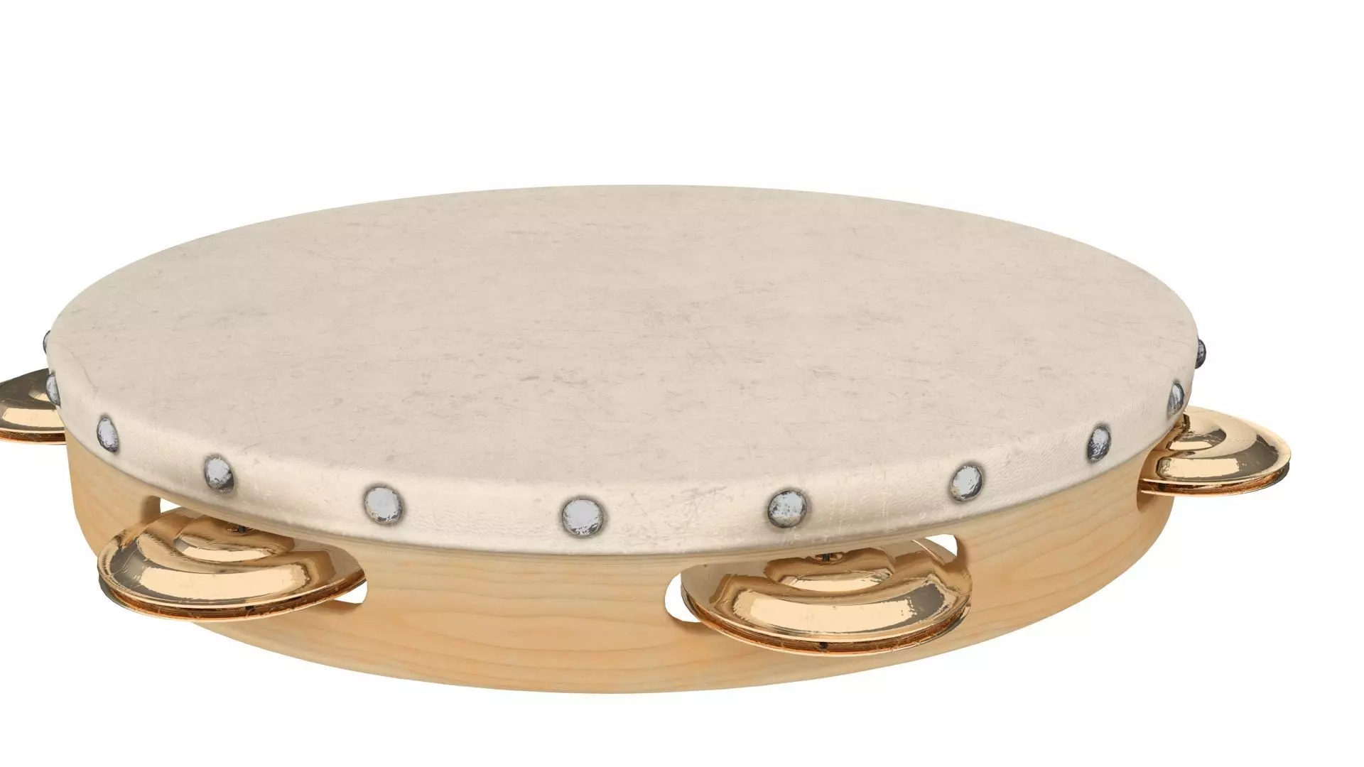 Tambourine musical instrument 3D model