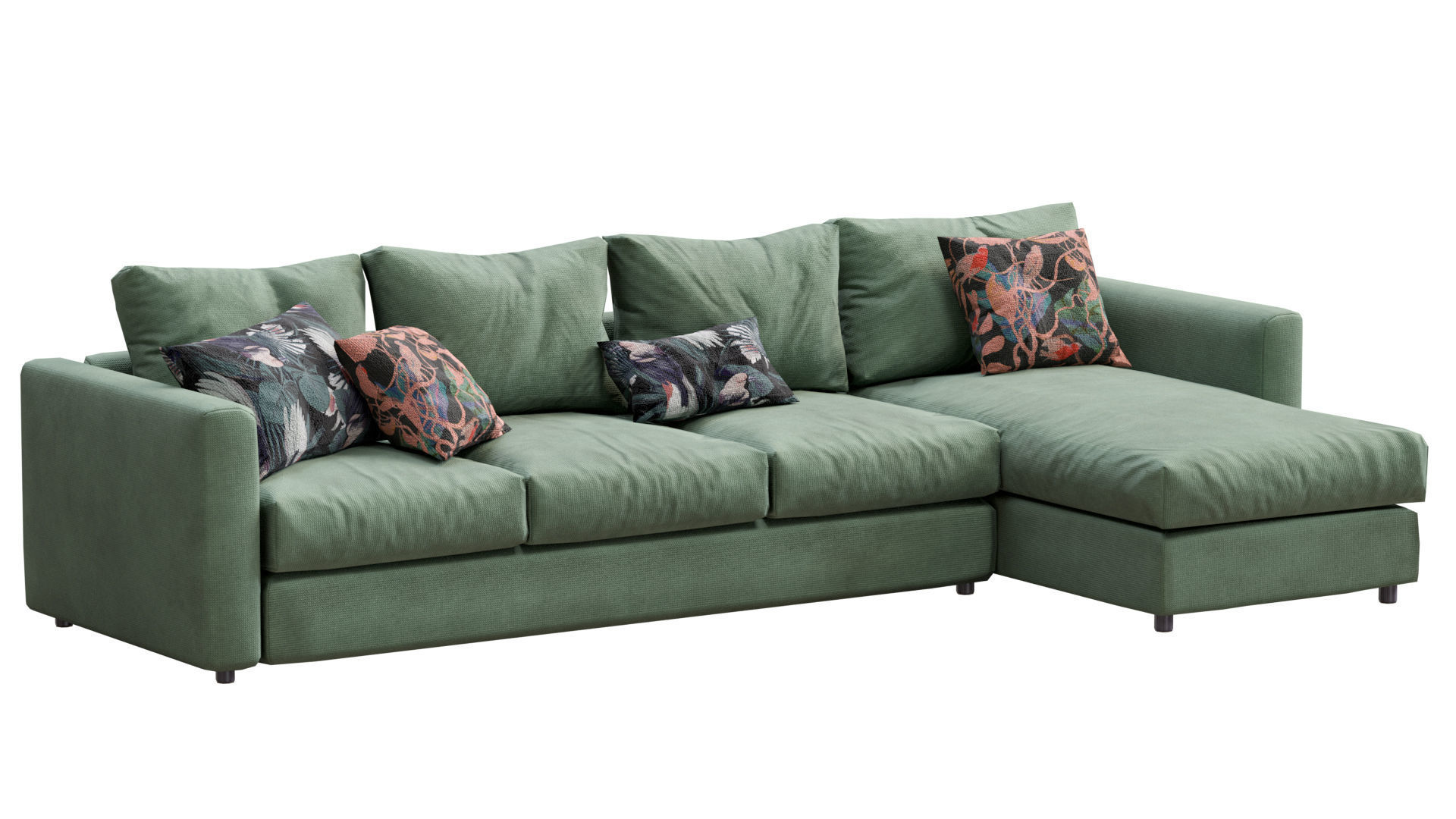 Sofa Ikea Vimle Low-poly 3D model_5