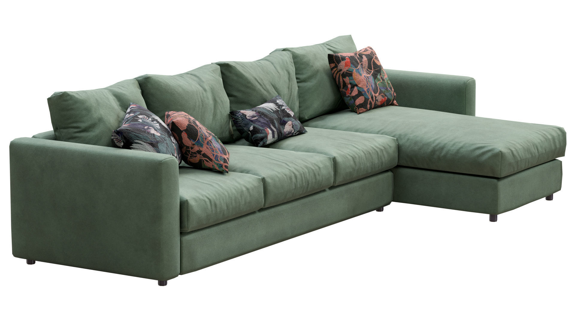 Sofa Ikea Vimle Low-poly 3D model_9