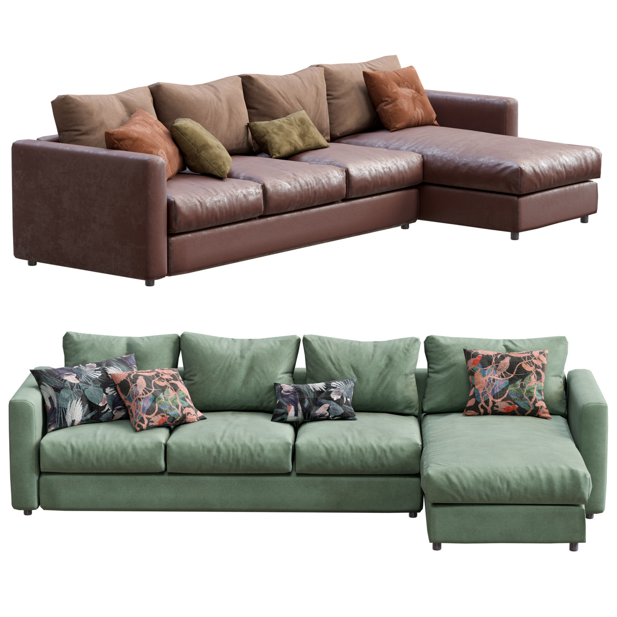 Sofa Ikea Vimle Low-poly 3D model_24