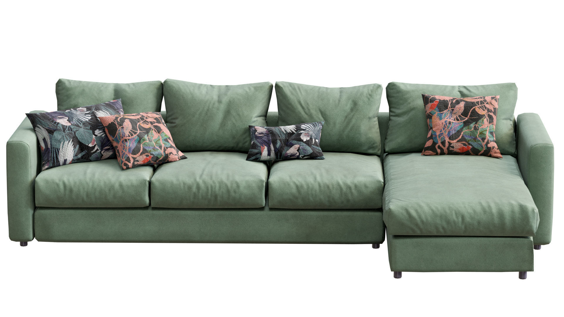 Sofa Ikea Vimle Low-poly 3D model_7