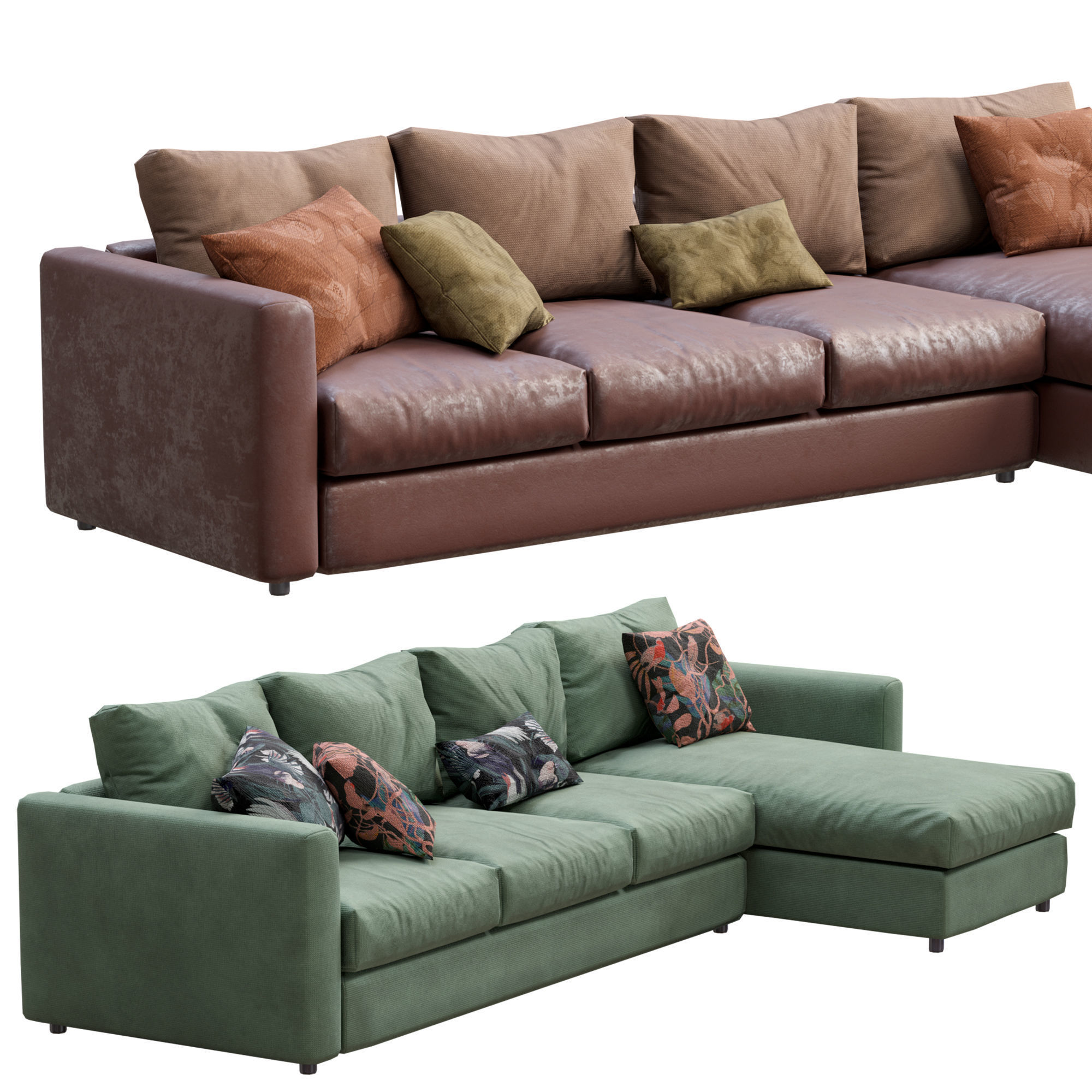 Sofa Ikea Vimle Low-poly 3D model_23