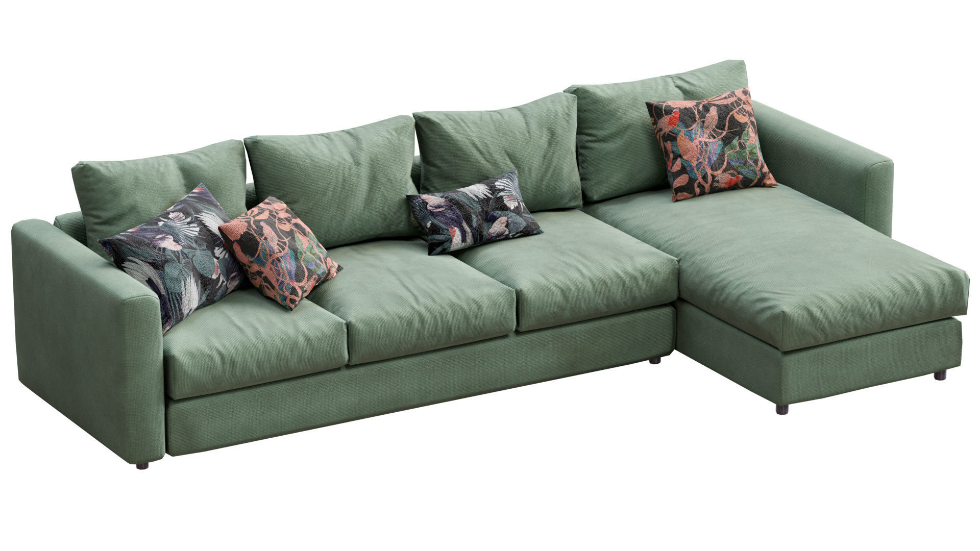 Sofa Ikea Vimle Low-poly 3D model_8