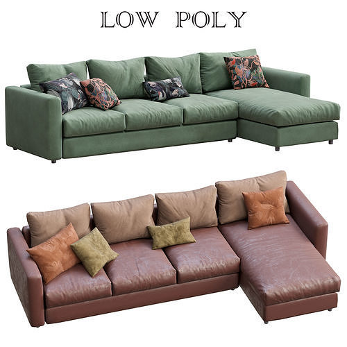 Sofa Ikea Vimle Low-poly 3D model