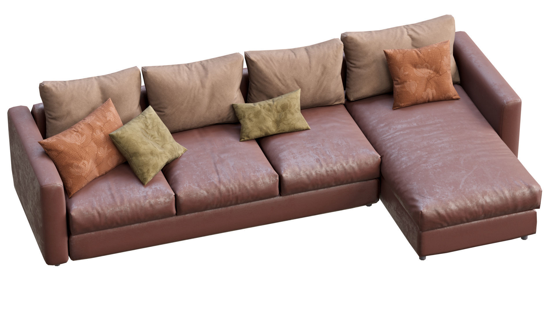 Sofa Ikea Vimle Low-poly 3D model_4