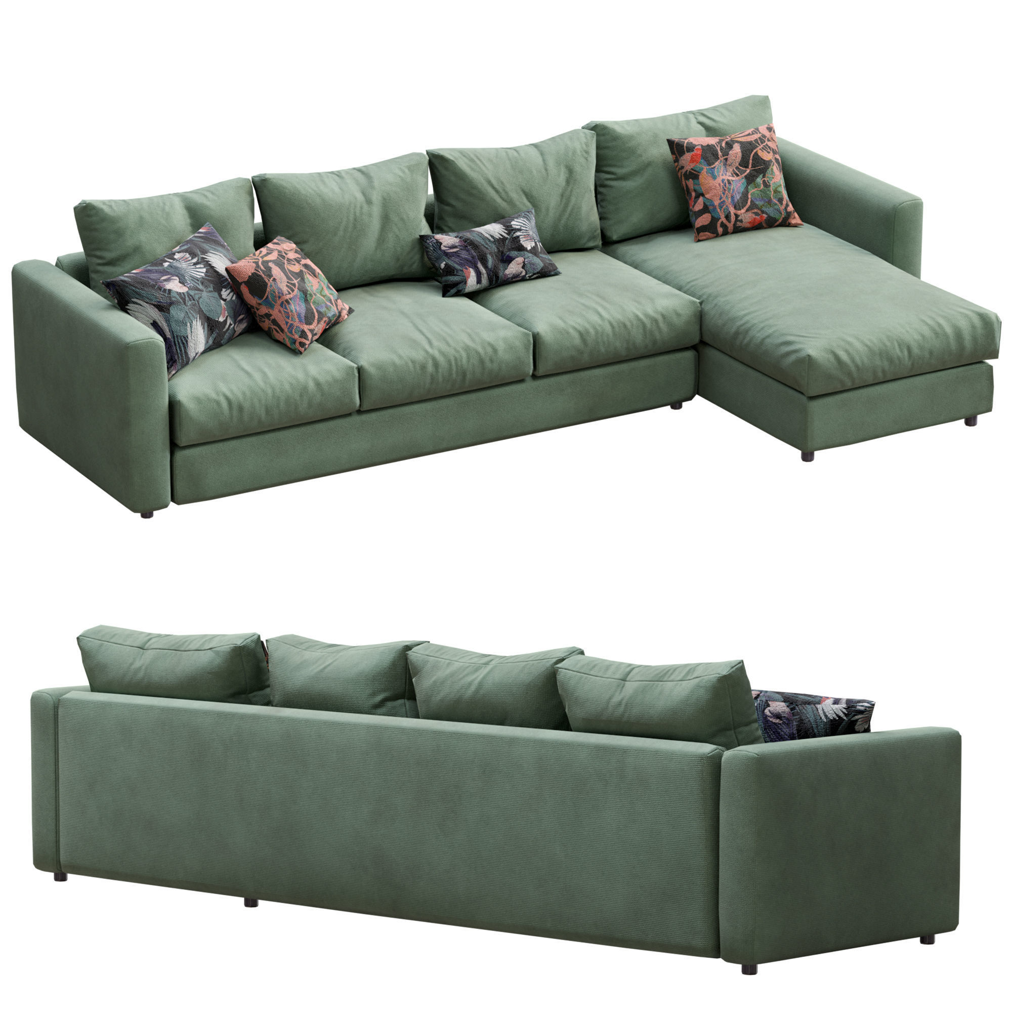 Sofa Ikea Vimle Low-poly 3D model_21