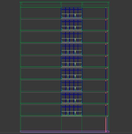 Modern office building No1 Low-poly 3D model_7