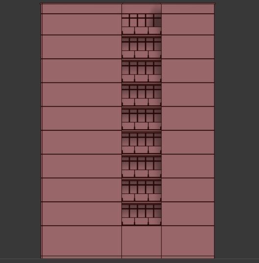 Modern office building No1 Low-poly 3D model_9