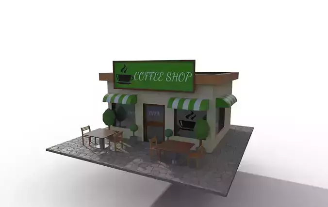 LowPoly Coffee Shop