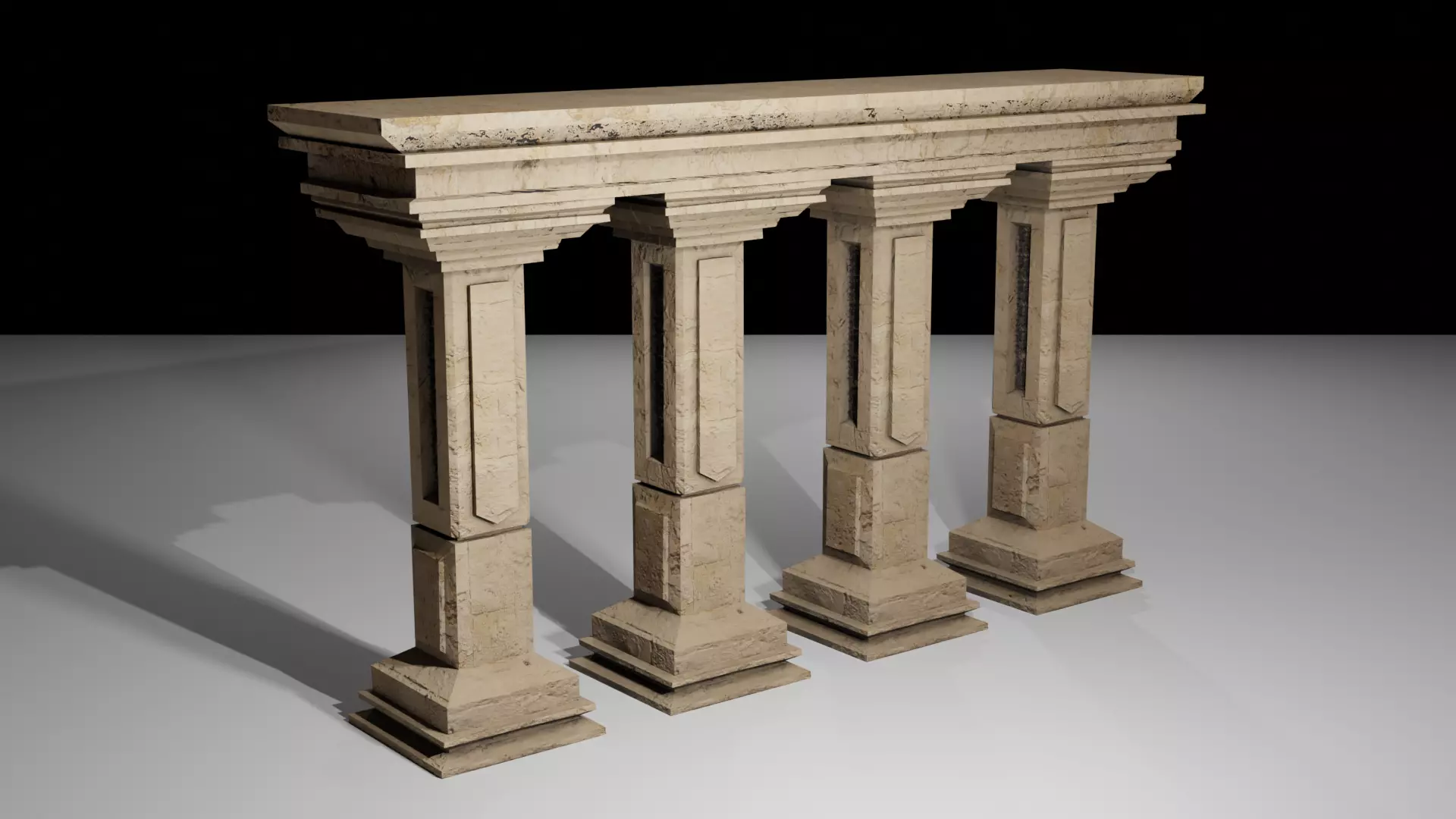 Pillars of ancient greece Low-poly 3D model_0
