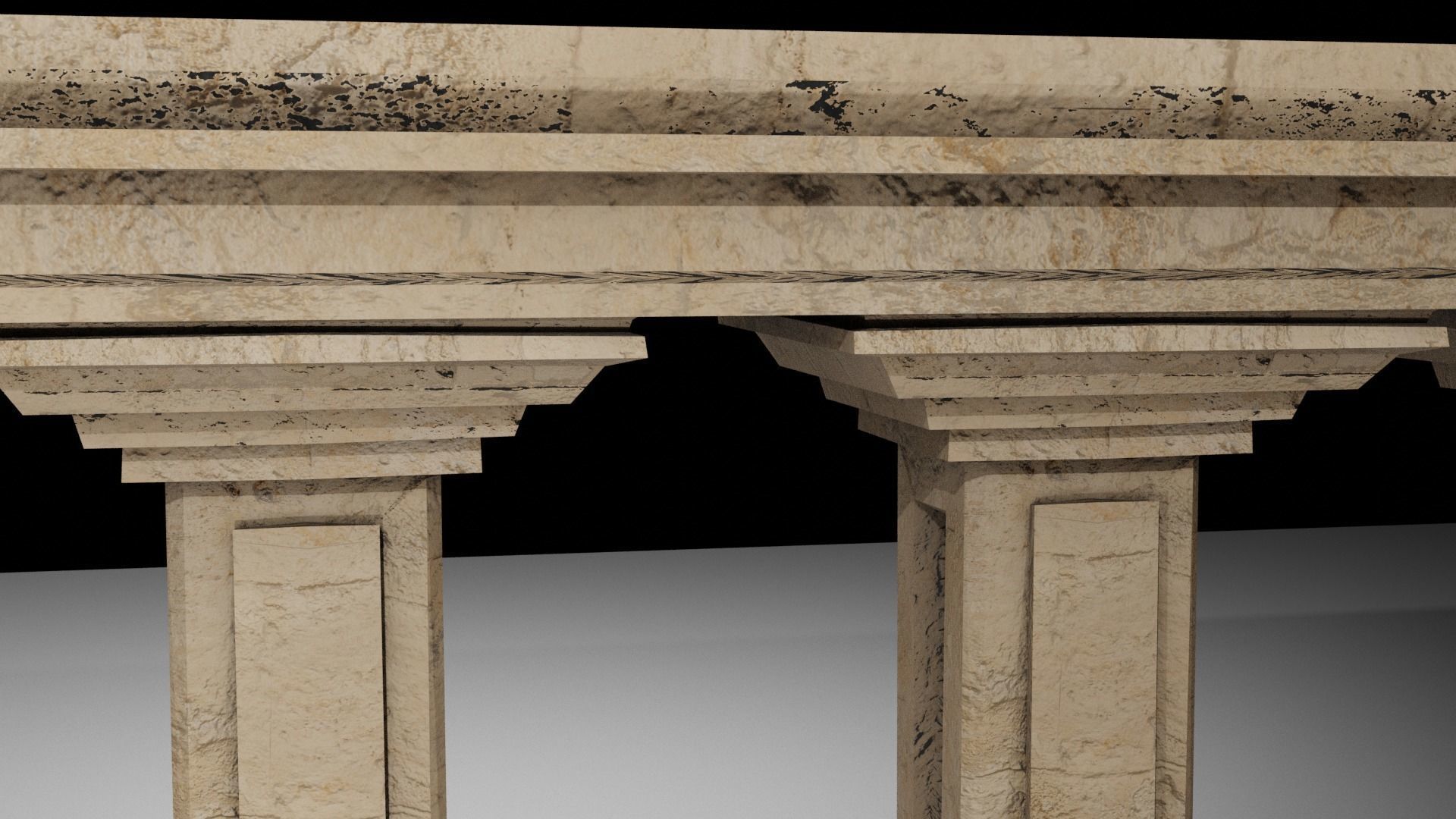 Pillars of ancient greece Low-poly 3D model_4