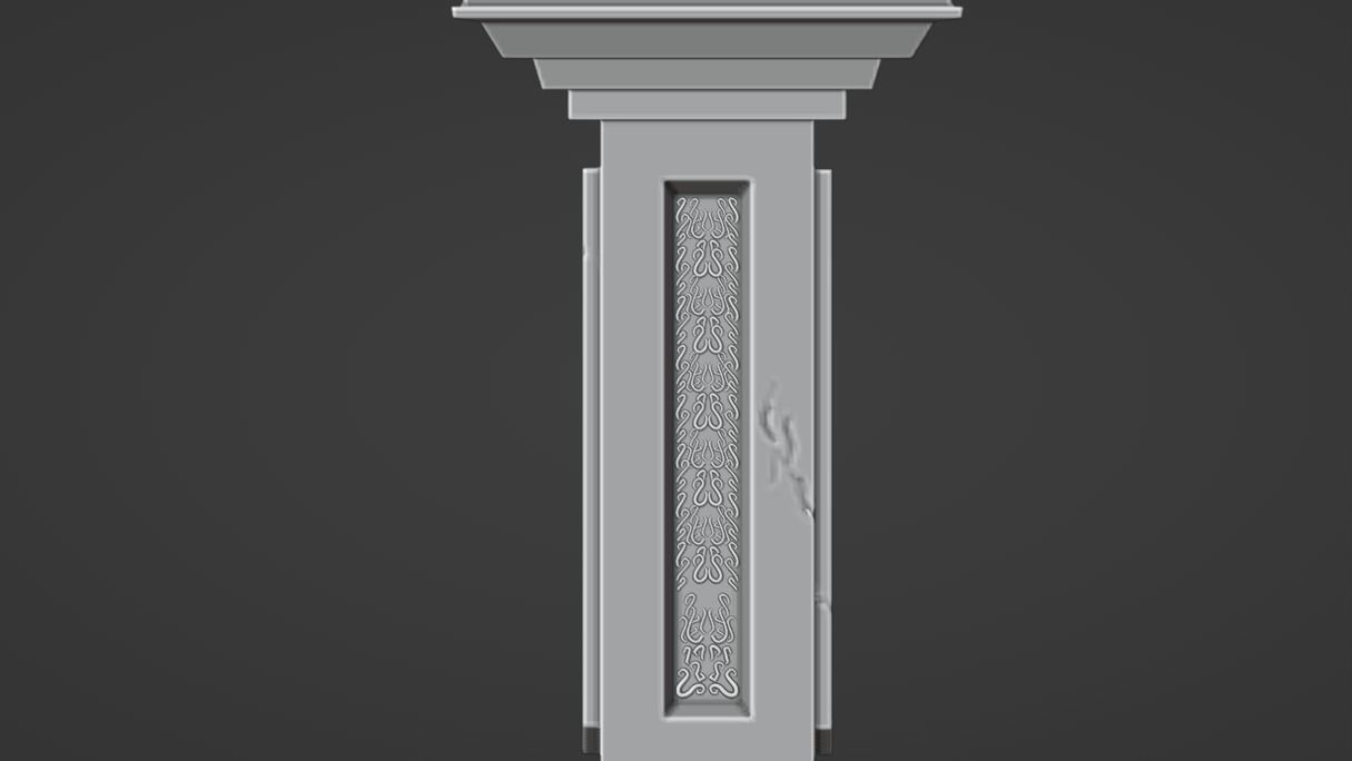 Pillars of ancient greece Low-poly 3D model_6