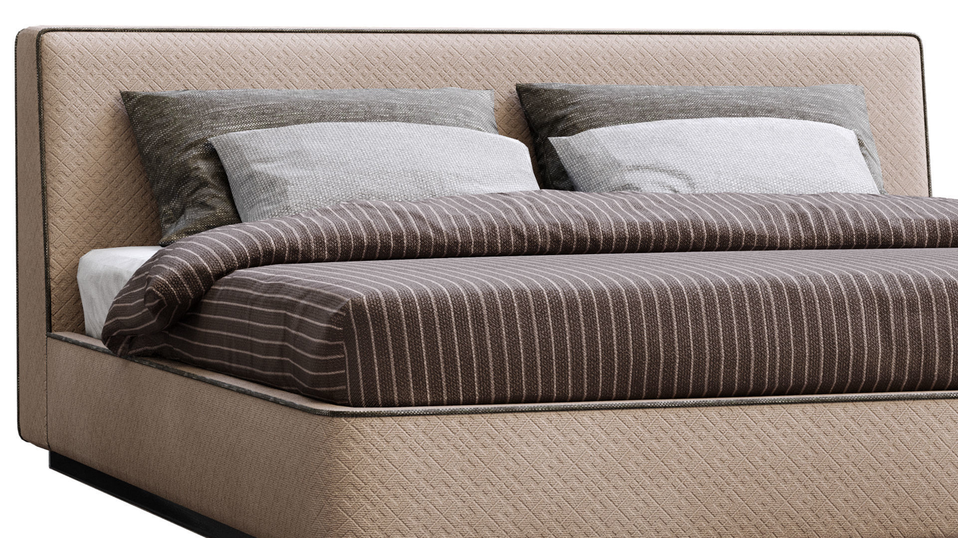 Alberta bed Dion Low-poly 3D model_6