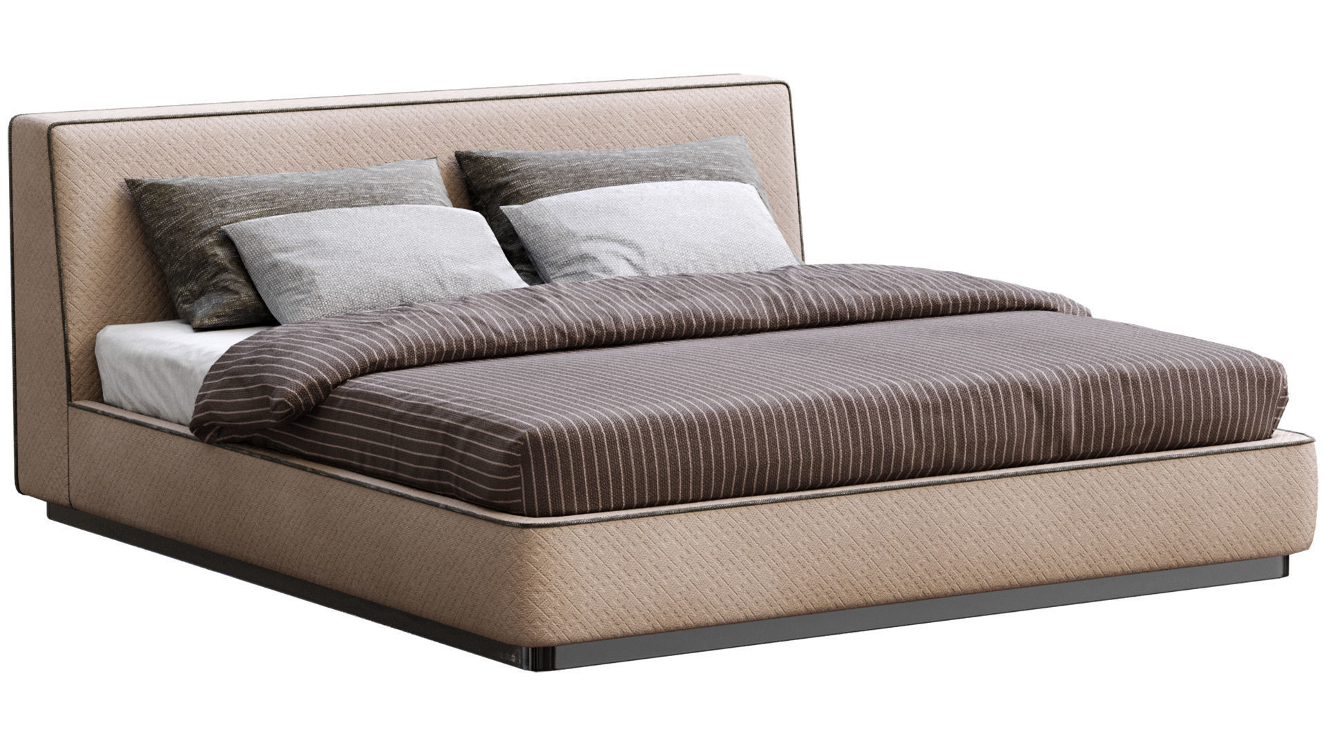 Alberta bed Dion Low-poly 3D model_25