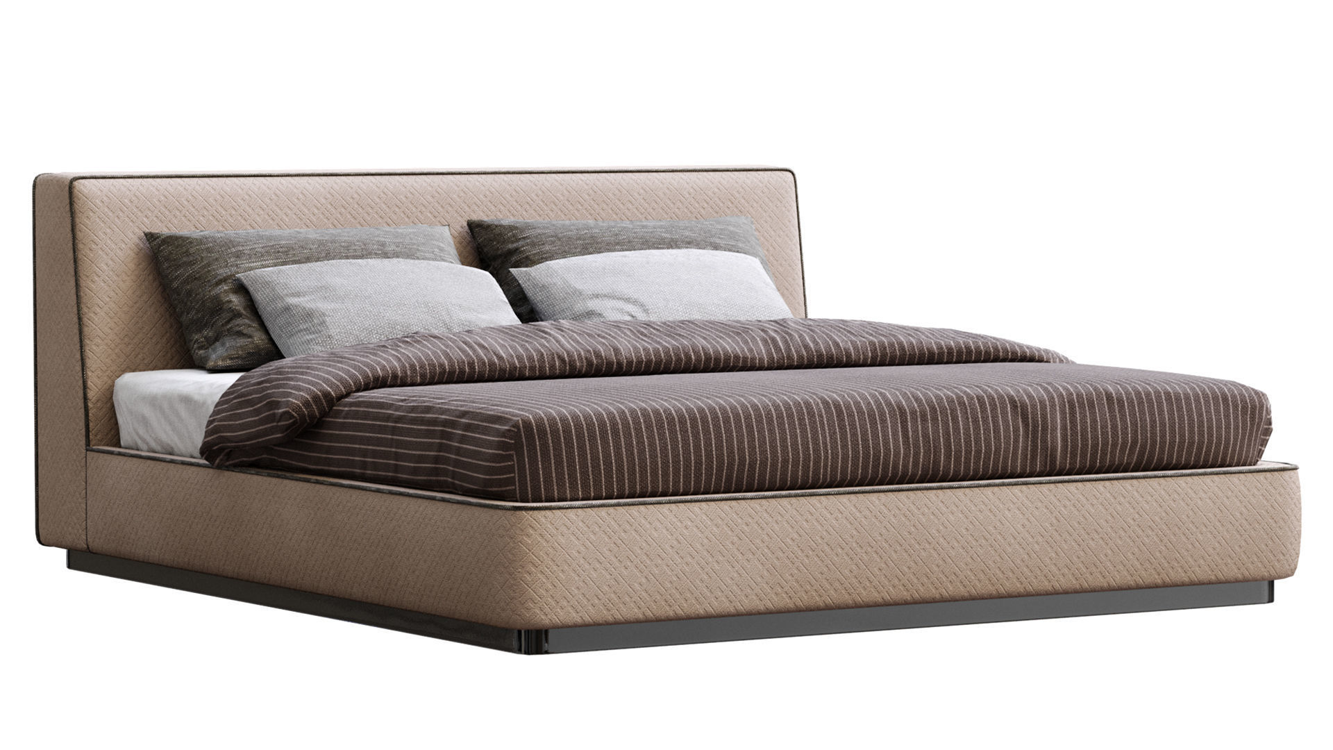 Alberta bed Dion Low-poly 3D model_1