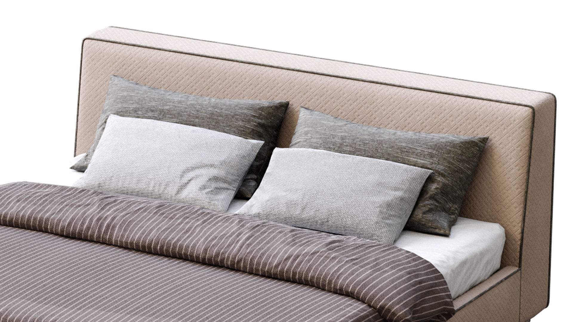 Alberta bed Dion Low-poly 3D model_37