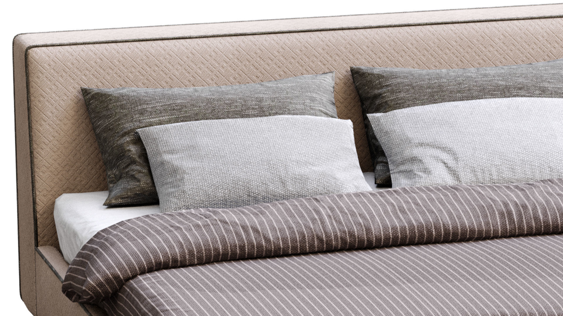 Alberta bed Dion Low-poly 3D model_9